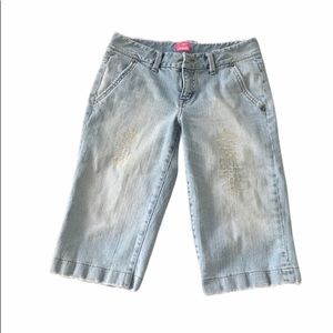 The Limited Distressed Denim Walking Shorts Size 4
